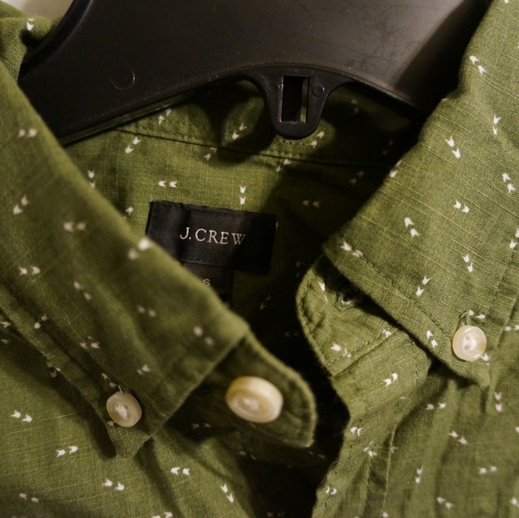 J. CREW BLACK LABEL GREEN POLKA DOT TOP S - Picture 2 of 4